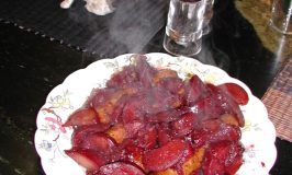 plums and sausage
