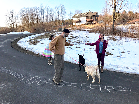 Spontaneous gatherings in cohousing happens at Stowe Farm Community