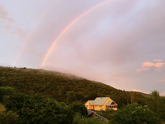 double rainbow at Stowe Farm Community