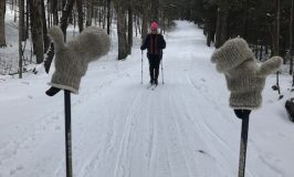 Emma skiing at Stowe Farm Community, Colrain, MA