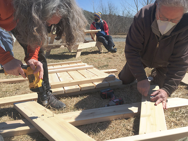 Making gathering space at Stowe Farm