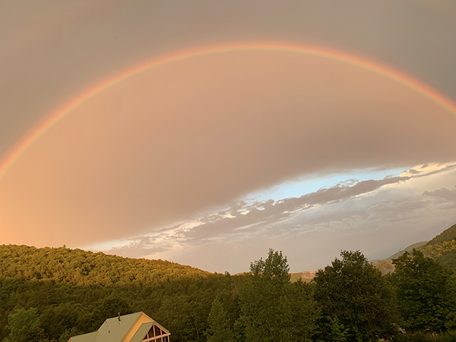 Double rainbow at Stowe Farm Community