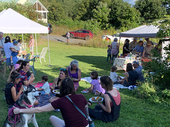 Harvest party at Stowe Farm Community