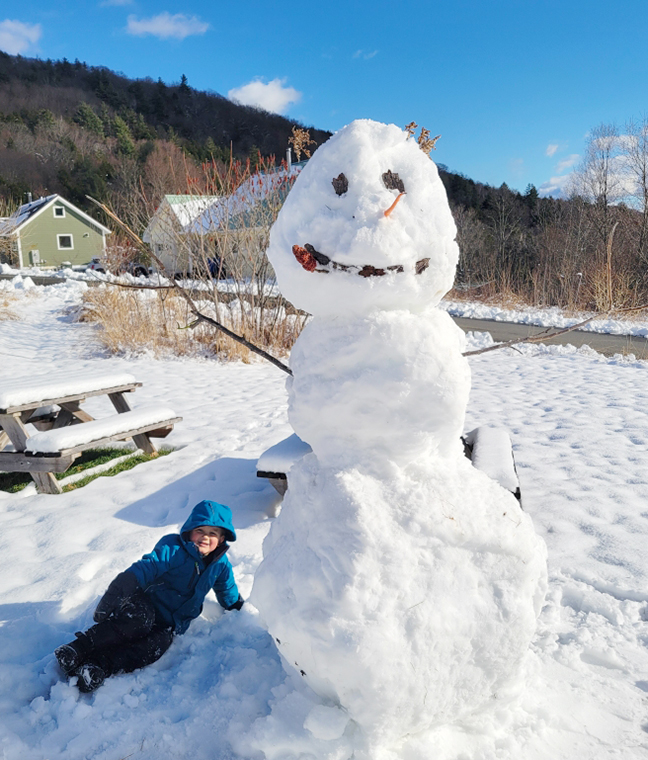 Leon and SnowGuy at Stowe Farm Community