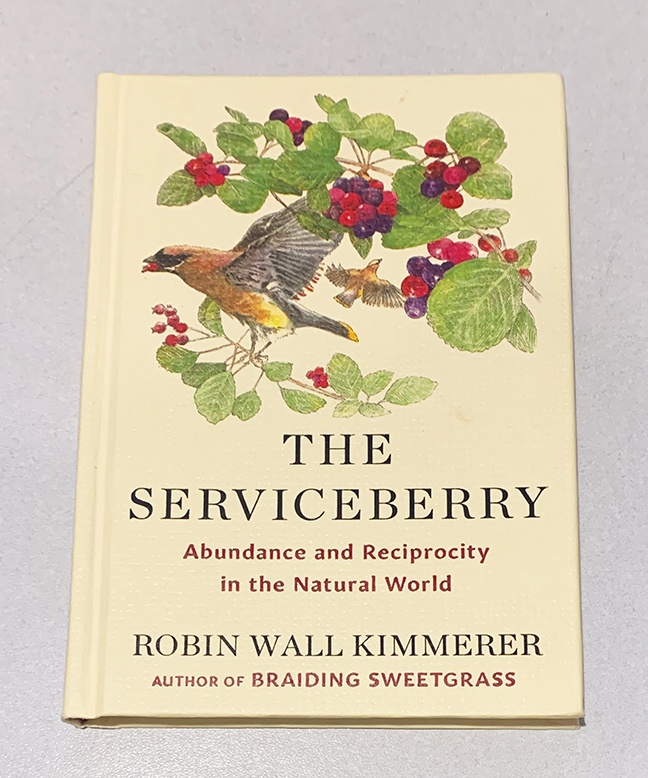 Robin Wall Kimmerer's, book, The Serviceberry