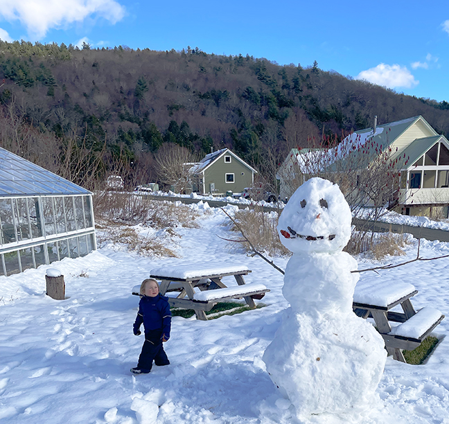 Elio and SnowGuy at Stowe Farm Community