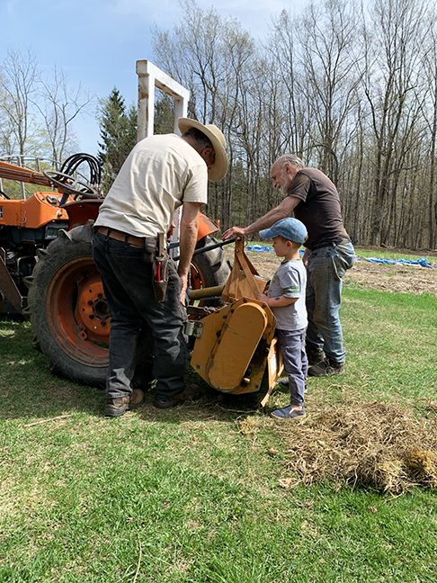 fixing Rich's tractor